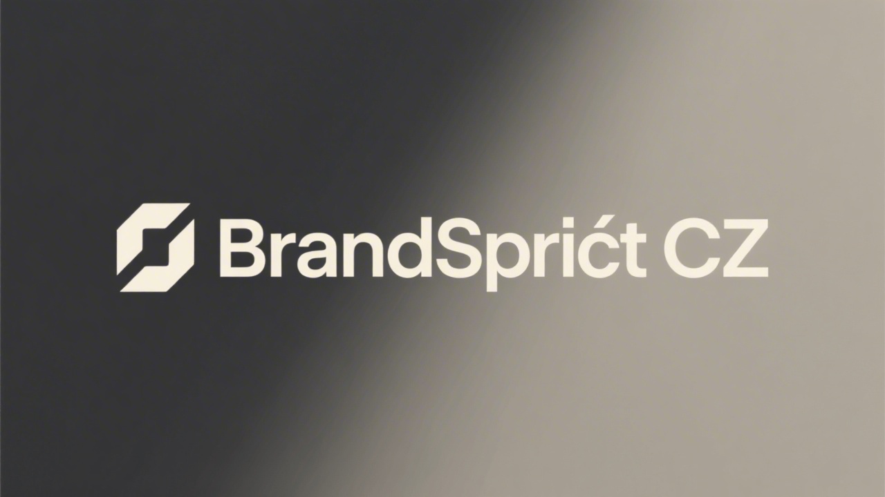Simple wordmark logo reading BrandSprint CZ in clean sans-serif lettering, minimal geometric styling, single color, designed for quick brand recognition without complex shapes.